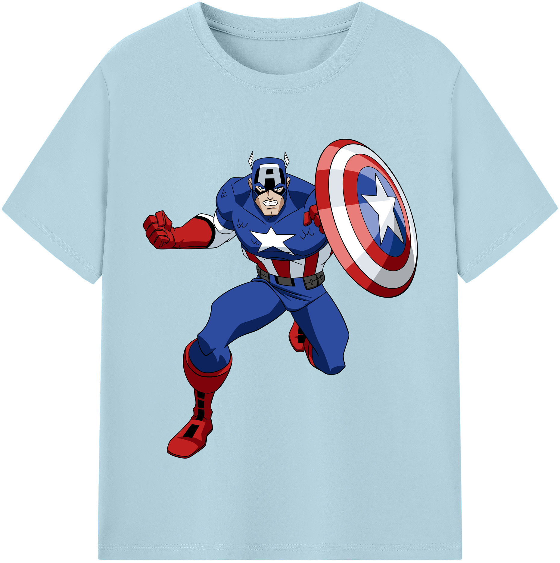 （画像用） アベンジャーズ The Avengers 綿100％半袖Tシャツ（フロントプリント）